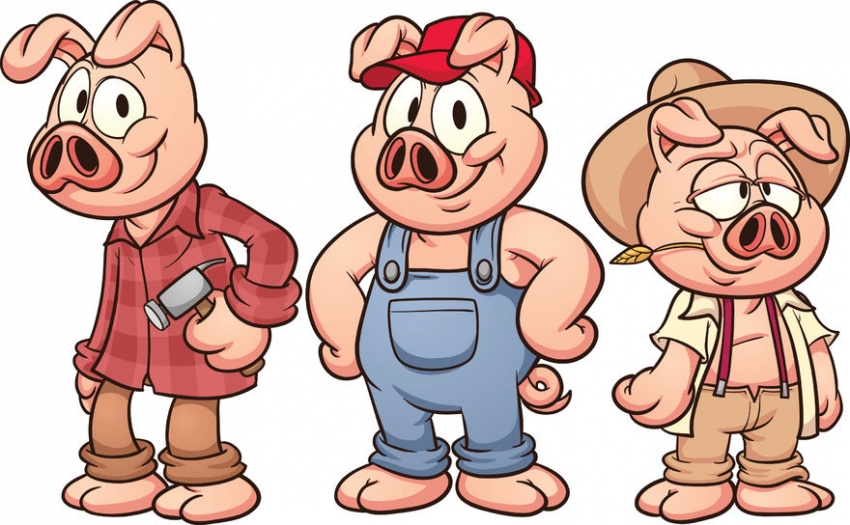 سه بچه خوک بازیگوش