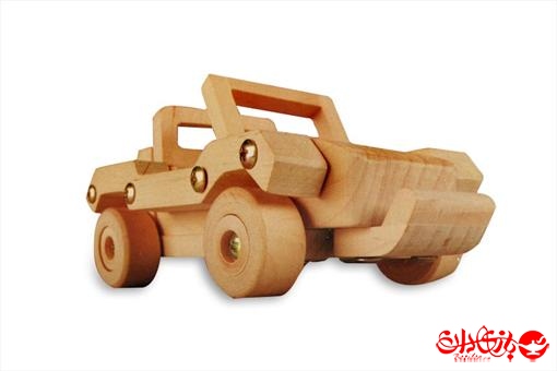 اسباب-بازی-سازه چوبی تونکا 6 تکه طرح جیپ صحرا