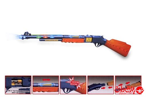 اسباب-بازی-تفنگ باطری خور صدادار چراغ دار مارک Ak-818