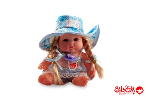 اسباب-بازی-عروسک آوازخوان کلاه حصیری آبی