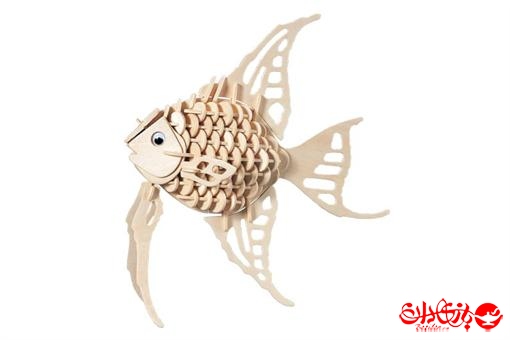 اسباب-بازی-جورچین و ماکت چوبی 3 بعدی فرشته ماهی 4 لایه کوچک