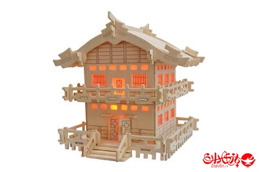 اسباب-بازی-جورچین و ماکت چوبی 3 بعدی خانه ژاپنی سبک E سه لایه