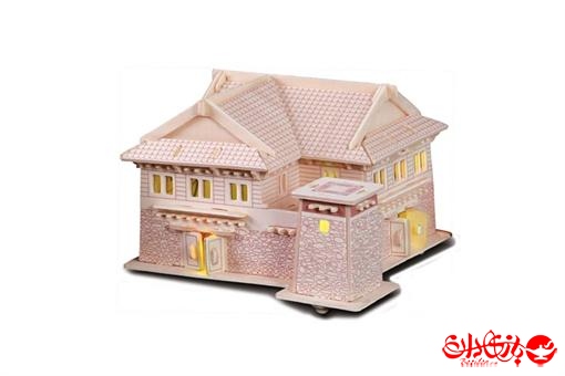 اسباب-بازی-جورچین و ماکت چوبی 3 بعدی خانه ژاپنی سبک B سه لایه