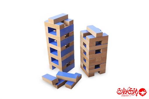 اسباب-بازی-برج چوبی هیجان جنگا ٤٨ عددی جعبه چوبی