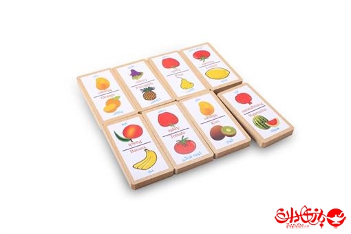 اسباب-بازی-دومینو میوه ها ٣٢ عددی جعبه چوبی