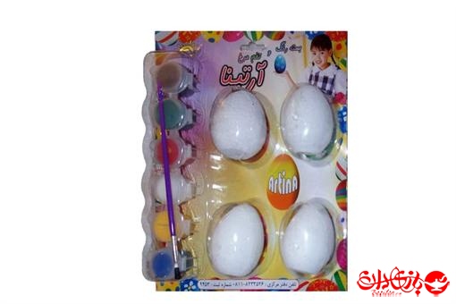 اسباب-بازی-تخم مرغ سفالی با رنگ و قلم مو