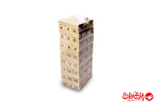 اسباب-بازی-برج هیجان جنگا خارجی تاس دار جعبه مقوایی