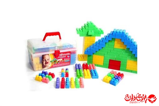 اسباب-بازی-بلوک های خانه سازی متوسط صندوقی بزرگ