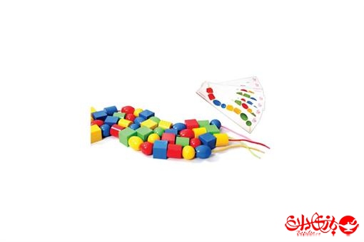 اسباب-بازی-مهره رنگی شکل ها و بندها