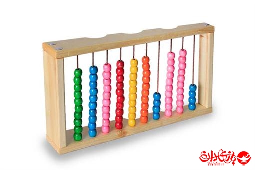اسباب-بازی-چرتکه چوبی رنگی آموزش ریاضی علی کوچولو
