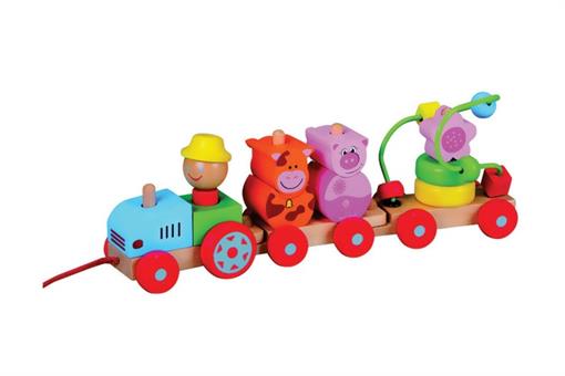 اسباب-بازی-ماشین حیوانات 3 تایی چوبی مارک ToyPlus