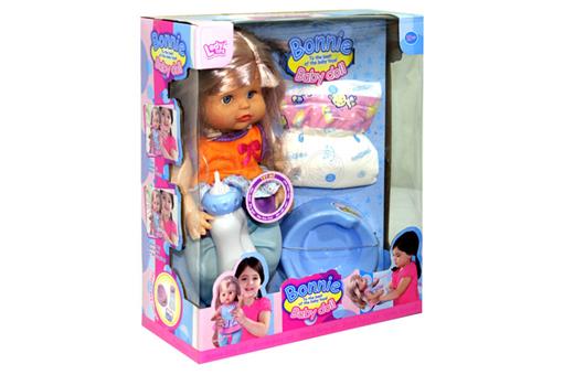 اسباب-بازی-عروسک دختر شیر خوار صدادار با پوشک