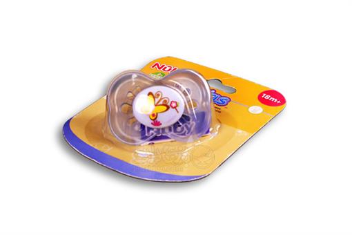 اسباب-بازی-پستانک بنفش طرح پروانه مارک NUBY