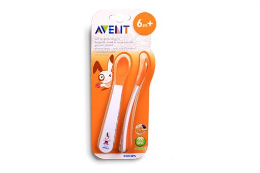 اسباب-بازی-قاشق 2 عددی نرم مارک AVENT طرح خرگوش گوش قرمز