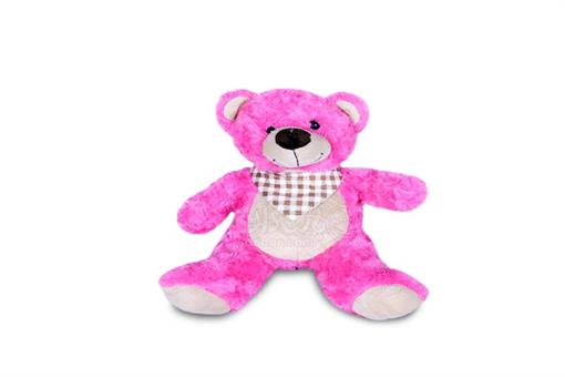 اسباب-بازی-عروسک پولیشی خارجی خرس رنگی صورتی