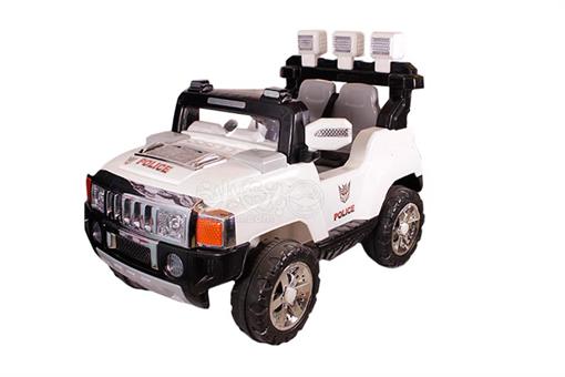 اسباب-بازی-ماشین هامر پلیس شاسی بلند شارژی کنترلی دو موتوره دو نفره بزرگ صحرایی