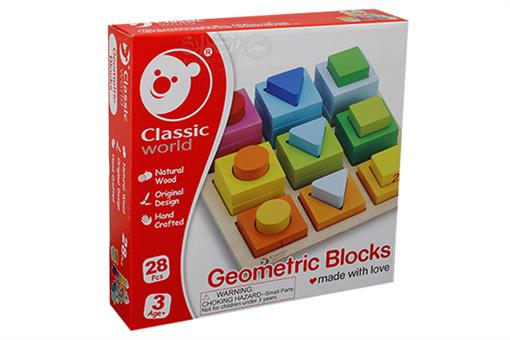اسباب-بازی-بلوک های هندسی چوبی