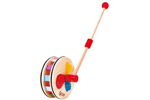 اسباب-بازی-چرخ رنگین کمان دسته دار چوبی