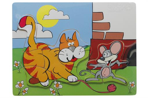 اسباب-بازی-پازل جاگذاری موش و گربه