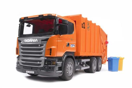 اسباب-بازی-کامیون حمل زباله ده چرخ Scania مارک Bruder