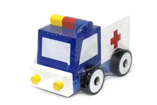 اسباب-بازی-ماشین پازلی آمبولانس چوبی