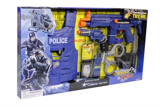 اسباب-بازی-تجهیزات پلیس به همراه جلیقه ضد گلوله 