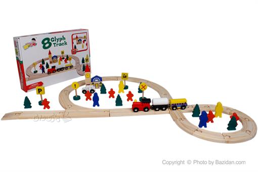 اسباب-بازی-قطار و جاده سازی چوبی