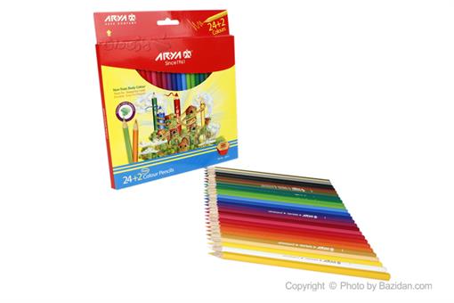 اسباب-بازی-مداد رنگی 24 بعلاوه 2 رنگ مقوایی