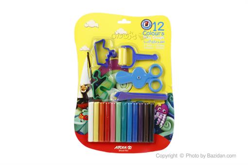 اسباب-بازی-خمیر 12 رنگ وکیومی با ابزار