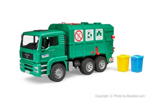 اسباب-بازی-کامیون حمل زباله سبز رنگ Man مارک Bruder
