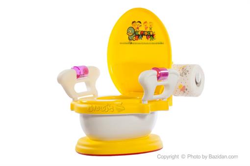 اسباب-بازی-توالت فرنگی موزیکال کودک زرد