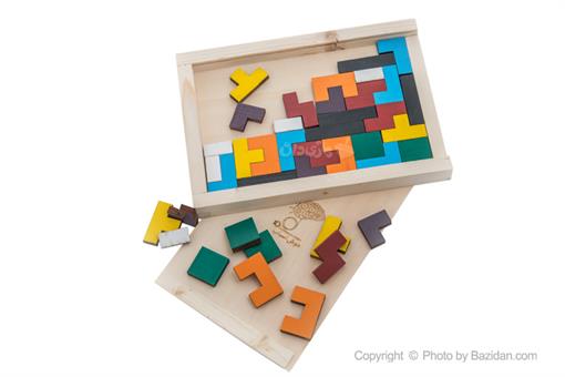 اسباب-بازی-پازل 40 قطعه رنگی چوبی 