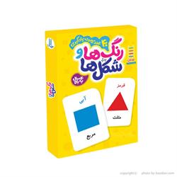 اسباب-بازی-٤٠ عدد کارت یادگیری رنگ ها و شکل ها 