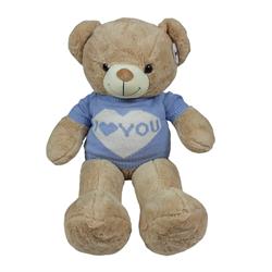 اسباب-بازی-خرس 80 سانتی کاموایی قلبی آبی